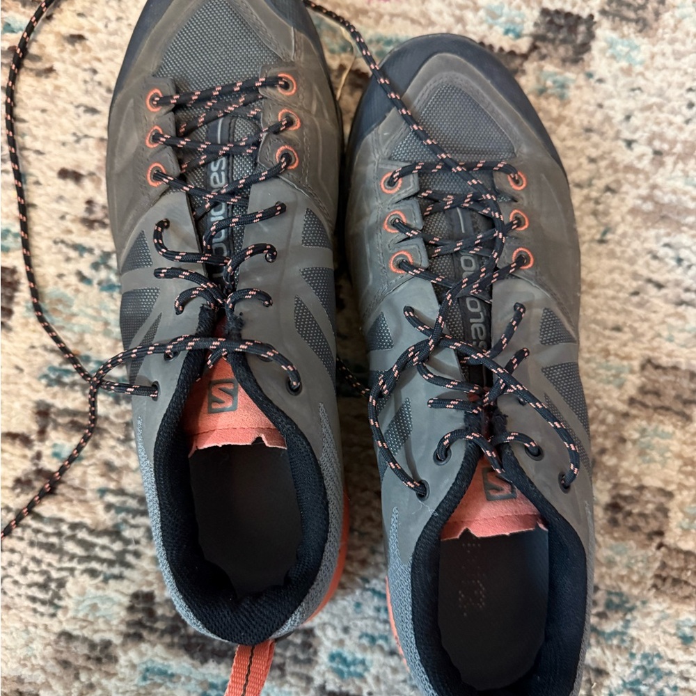 Salomon Black and Orange Trail Shoes